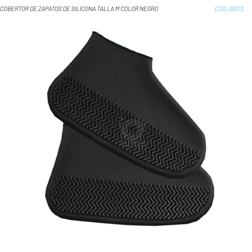 COBERTOR DE ZAPATOS DE SILICONA TALLA M COLOR NEGRO