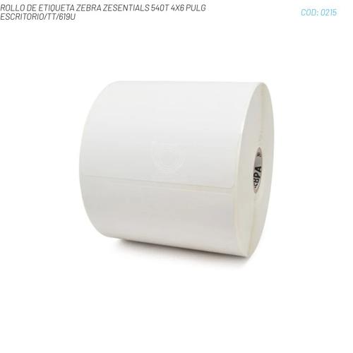 ROLLO DE ETIQUETA ZEBRA ZESENTIALS 540T 4X6 PULG ESCRITORIO/TT/619U