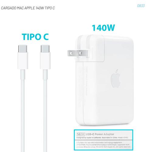 CARGADOR MAC APPLE 140 W TIPO C