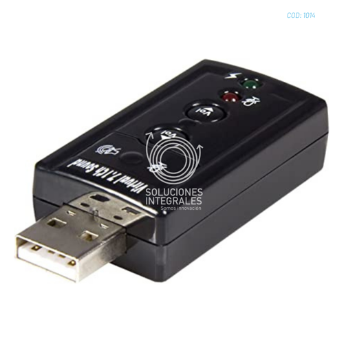 ADAPTADOR USB DE AUDIO NEGRO VIRTUAL 7.1