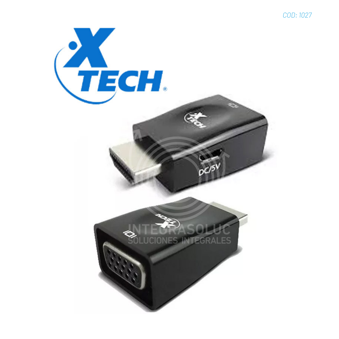 ADAPTADOR HDMI MACHO A VGA HEMBRA XTECH - 361