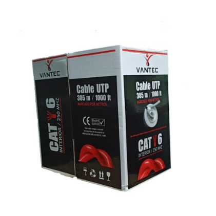 CABLE DE RED CAT6 | VANTEC | 80% COBRE | INTERIORES