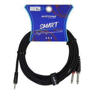 CABLE AUDIO PC / PLUG ST 1/8 *2 PLUG  MONO 1/4 2MTRS ROXTONE