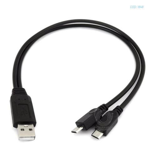 CABLE DUAL USB A MICRO USB Y I DEVICE 7FT