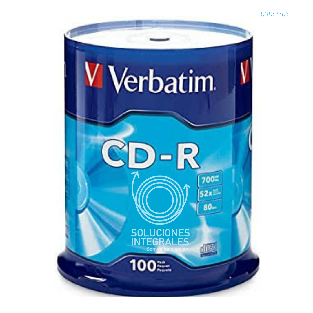CD OPTICO VERBATIM CD-R TORRE 80MIN/700MB