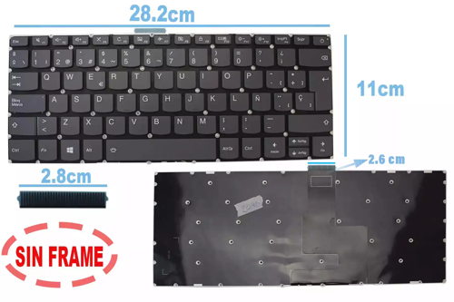 REPUESTO DE TECLADO LENOVOIDEAPAD 330-14IKB  GRAY CON BOTON POWER