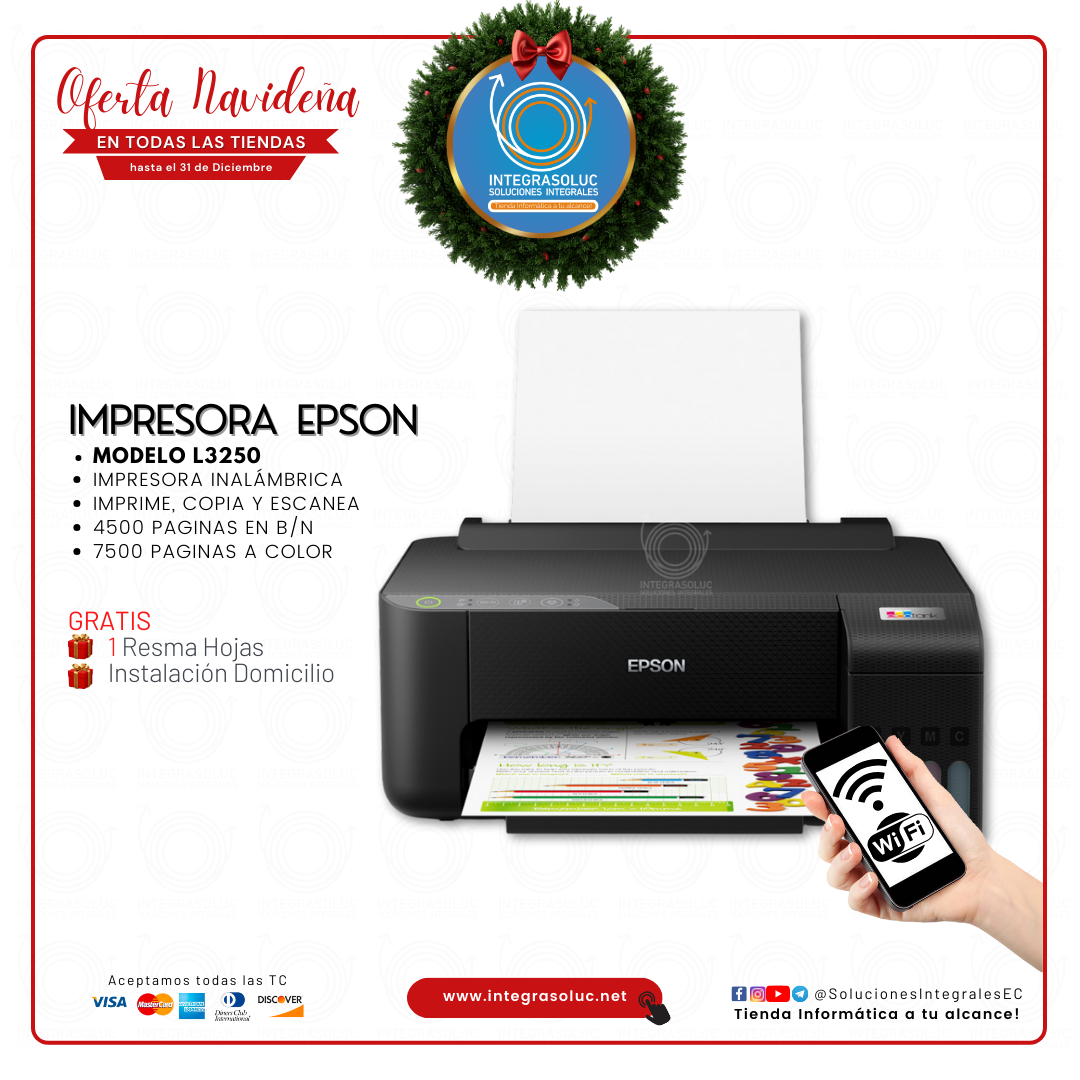 IMPRESORA EPSON ECOTANK L3250 WIFI - IMPRIME | COPIA | ESCANEA