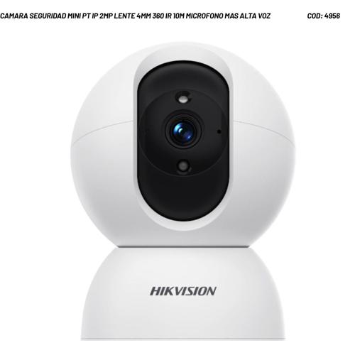CAMARA SEGURIDAD MINI PT IP 2MP LENTE 4MM 360 IR 10M MICROFONO MAS ALTA VOZ
