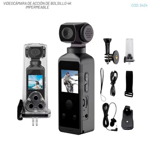 VIDEOCÁMARA DE ACCIÓN DE BOLSILLO 4K IMPERMEABLE