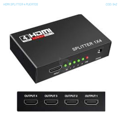 HDMI SPLITTER 4 PUERTOS