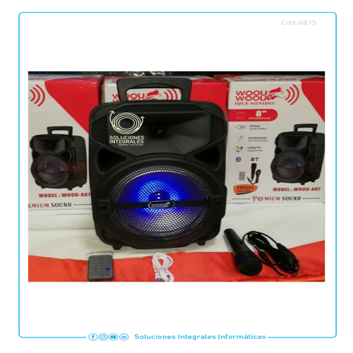 PARLANTE PORTATIL WOOU WOOU 4"*2  AM4402