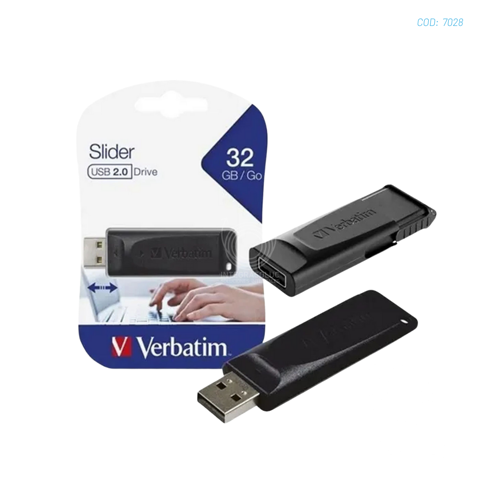 PENDRIVE VERBATIM DE 32GB USB - SLIDER