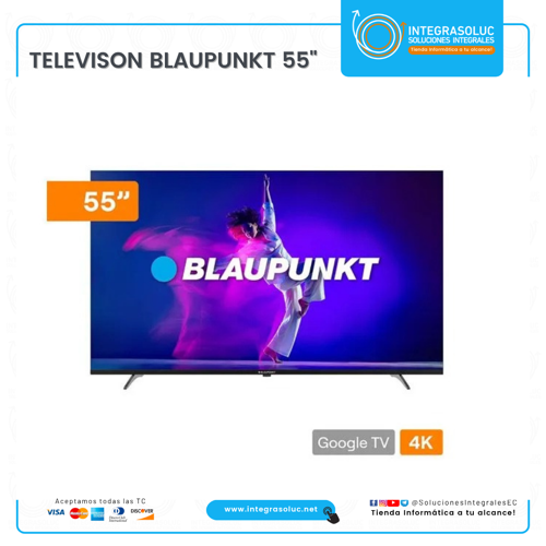 TELEVISON BLAUPUNKT 55" UHD 4K SMART GOOGLE TV
