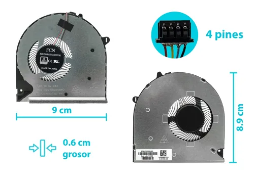 COOLER FAN 15 DW 15-DW2048NR L52034-001 DC28000N6F0 DFS5K12114464N