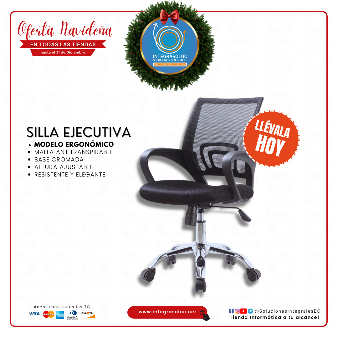 SILLA EJECUTIVA XTRATECH GIRATORIA NAPOLI NEGRA