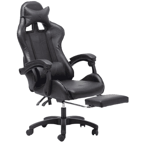 SILLA APEX/GAMER-CON REPOSAPIES MULTIFUNCION NEGRO