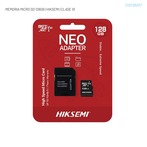MEMORIA MICRO SD 128GB | HIKSEMI | CLASE 10