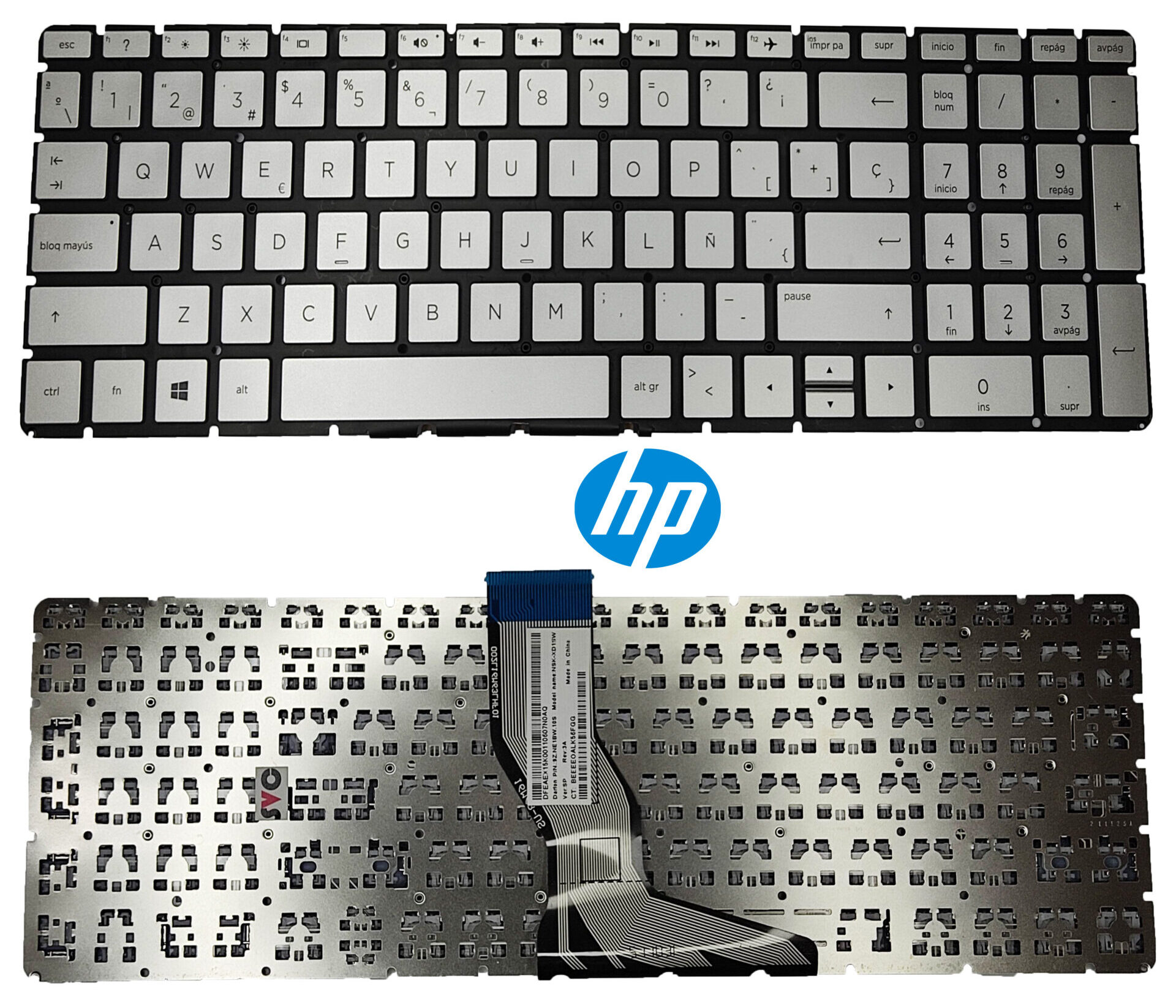 TECLADO HP PAVILION 15-BS SILVER | 15-CD074CL | 15-CD075NR