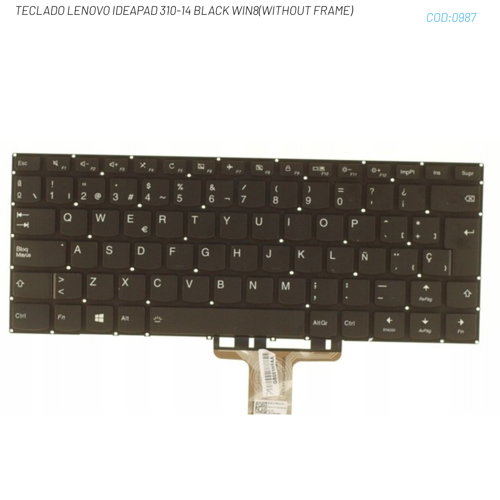 TECLADO LENOVO IDEAPAD 310-14 BLACK WIN8(WITHOUT FRAME)