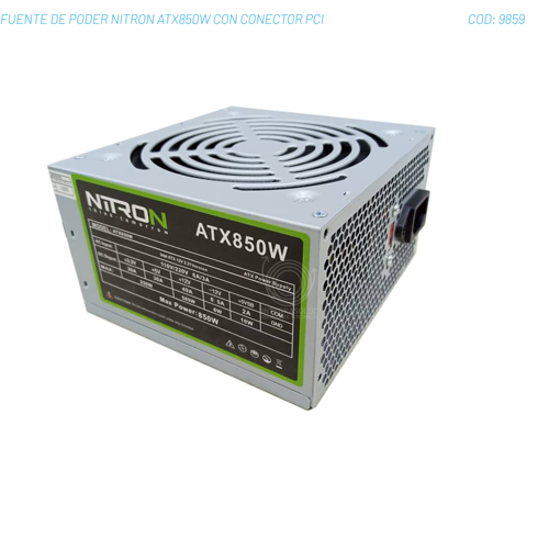 FUENTE DE PODER NITRON ATX850W CON CONECTOR PCI