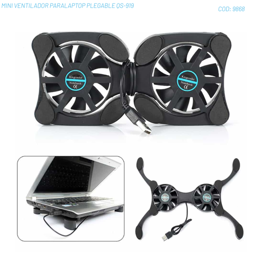 MINI VENTILADOR PARA LAPTOP PLEGABLE QS-919