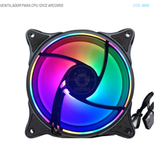 VENTILADOR PARA CPU 12X12 ARCOIRIS