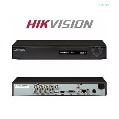 DVR HIKVISION TURBO 720P HD 4 CANALES  5 MP 4CH IP ACUSENSE/1 SATA HDD